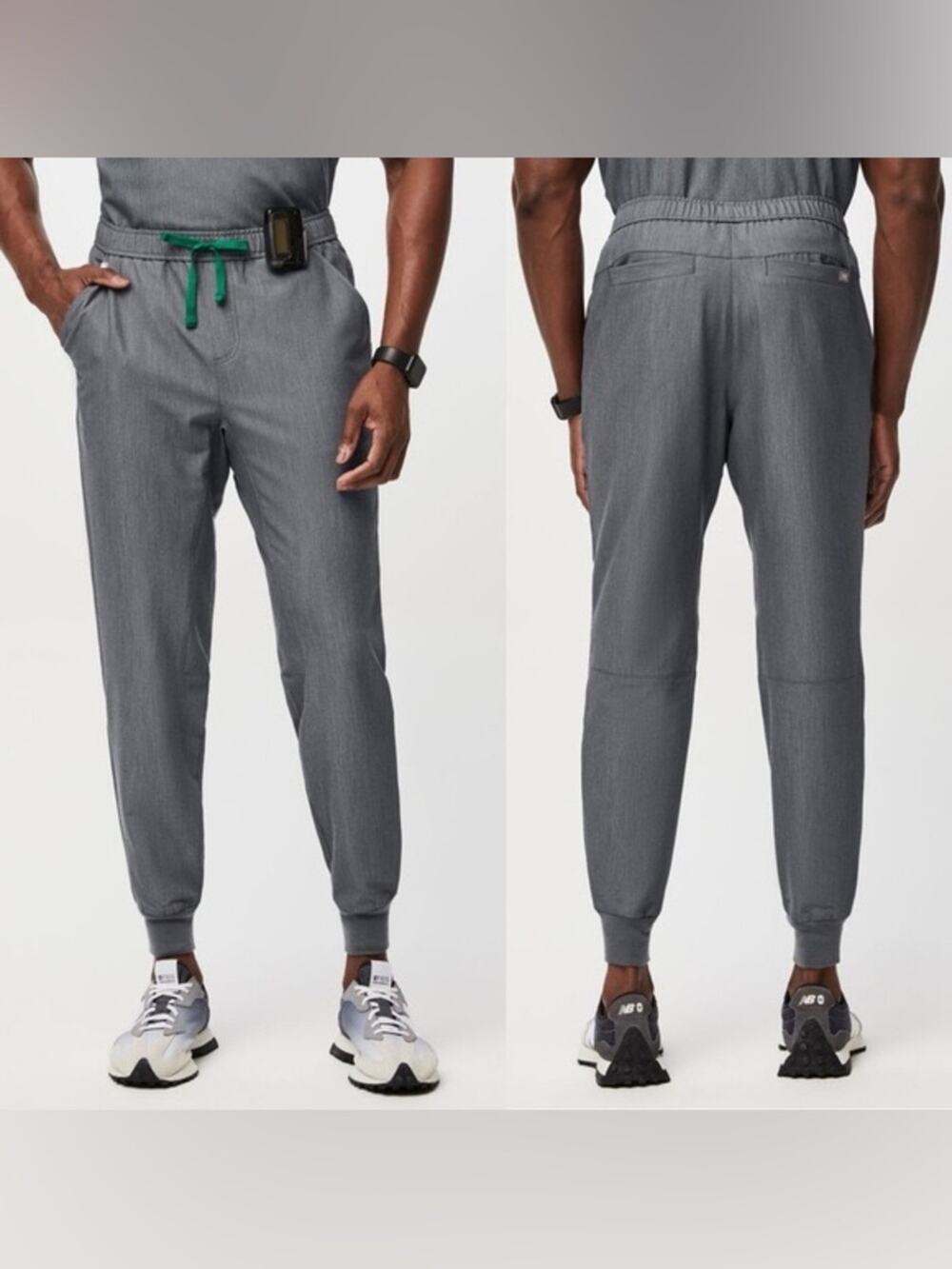 Figs Tansen Jogger Scrub Pants Medical Drawstring Gray Green Size Large